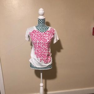 VS Pink Cheetah Print T-shirt Sz XS